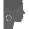 imageMichael Kors Stainless Steel and Pav Crystal Hoop Earrings for WomenSilverPav Crystals