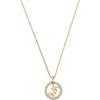 imageMichael Kors Stainless Steel and Pav Crystal Pendant Necklace for WomenMK Circle Logo Pendant