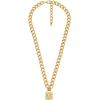 imageMichael Kors Stainless Steel and Pav Crystal Pendant Necklace for WomenMK Logo Pendant Chain