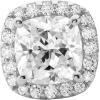 imageMichael Kors Womens Brilliance Sterling Silver Cushion Cut Stud EarringsSquare Pav