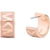 imageMichael Kors Womens MK Logo Pink and Rose GoldTone Brass Hoop Earrings Model MKJC0027D791