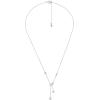 imageMichael Kors Womens Sterling Silver Station NecklaceDouble Layer