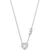 imageMichael Kors Womens Sterling Silver Station NecklaceHeart Pav