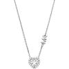 imageMichael Kors Womens Sterling Silver Station NecklaceHeart Pav