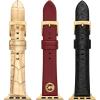 imageMichael Kors Band for Apple Watch Silicone or Leather Smart Watch Bands for Women Compatible with Apple Watch 38mm 40mm 41mmBlackRedGold Gift Set
