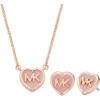 Rose Gold Enamel Heart Gift Set
