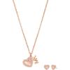 Rose Gold Heart Earrings/Necklace