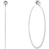 Silver Crystal Hoop