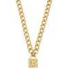 imageMichael Kors Stainless Steel and Pav Crystal Pendant Necklace for WomenMK Logo Pendant Chain