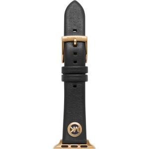 imageMichael Kors Band for Apple Watch Silicone or Leather Smart Watch Bands for Women Compatible with Apple Watch 38mm 40mm 41mmBlack Leather