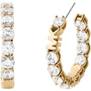 imageMichael Kors Brass And Cubic Zirconia Hoop Earrings for Women Color Gold Model MKJ7310710