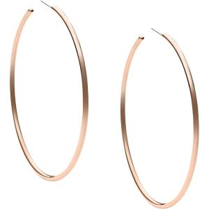 imageMichael Kors Large Brass Hoop Earrings for Women Color Rose Gold Model MKJ4163791