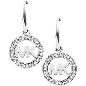 imageMichael Kors SilverTone Stud Earrings or Drop Earrings for Women Stainless Steel Earrings Jewelry for WomenSilver Glitz Logo