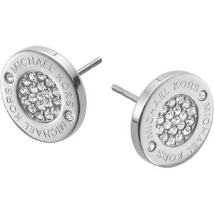 imageMichael Kors SilverTone Stud Earrings or Drop Earrings for Women Stainless Steel Earrings Jewelry for WomenSilver Pav Plaque