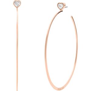 imageMichael Kors Stainless Steel and Cubic Zirconia Hoop Earrings for Women Color Rose Gold Model MKJ7902791