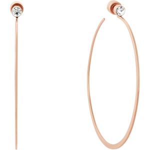imageMichael Kors Stainless Steel and Cubic Zirconia Whisper Hoop Earrings for Women Color Rose Gold Model MKJ6001791