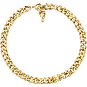 imageMichael Kors Stainless Steel and Pav Crystal Pendant Necklace for WomenChunky Chain