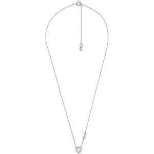 imageMichael Kors Womens Sterling Silver Station NecklaceHeart Pav