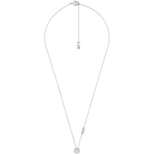 imageMichael Kors Womens Sterling Silver Station NecklaceRound Pav