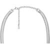 imageMichael Kors Stainless Steel and Pav Crystal Heart Pendant Necklace for WomenOversized Chain Link