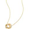 imageMichael Kors Womens 14K GoldPlated Sterling Silver Interlocking NecklaceCircle Pav