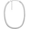imageMichael Kors Stainless Steel and Pav Crystal Heart Pendant Necklace for WomenOversized Chain Link