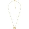 imageMichael Kors Womens 14K GoldPlated Sterling Silver Interlocking NecklaceCircle Pav