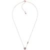 imageMichael Kors Womens 14K Rose GoldPlated Sterling Silver HeartCut Pendant NecklaceHeart Pav