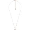 imageMichael Kors Womens 14K Rose GoldPlated Sterling Silver HeartCut Pendant NecklaceRound Pav