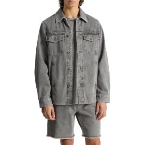 imageMichael Kors Mens Curved Hem Denim Shirt JacketConcrete Wash
