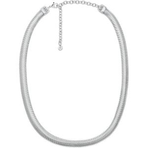 imageMichael Kors Stainless Steel and Pav Crystal Heart Pendant Necklace for WomenOversized Chain Link
