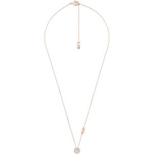 imageMichael Kors Womens 14K Rose GoldPlated Sterling Silver HeartCut Pendant NecklaceRound Pav