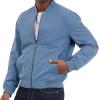 imageMichael Kors Mens Lightweight Bomber Jacket Wind and Water ResistantDark Chambray Blue