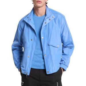 imageMichael Kors Mens Light Weight Nylon Mock Neck JacketSouth Pacific