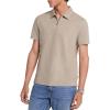 imageMichael Kors Mens Sleek Pique Short Sleeve Zip PoloDusty Sage