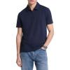 imageMichael Kors Mens Sleek Pique Short Sleeve Zip PoloMidnight