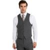 imageMichael Kors Mens 3Piece Classic Fit Suit Separates  Blazer Vest ampamp Pants Perfect for Weddings Proms ampamp Formal EventsGrey Sharkskin