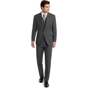 imageMichael Kors Mens 3Piece Classic Fit Suit Separates  Blazer Vest ampamp Pants Perfect for Weddings Proms ampamp Formal EventsGrey Sharkskin