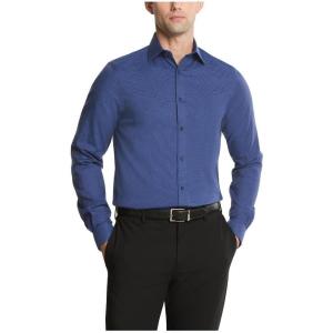 imageMichael Kors Mens Dress Shirt Comfort Stretch Regular FitNavy