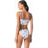 imageMichael Kors Swimwear Womens Floral Print Lace Up Crop Top White