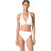 imageMichael Kors Womens Solid Logo Ring Halter TopWhite