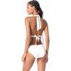 imageMichael Kors Womens Solid Logo Ring Halter TopWhite
