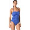 imageMichael Kors Womens Solid Shirred Bandeau One PieceBright Royal
