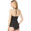 imageMichael Kors Womens Solid Shirred Tankini TopBlack