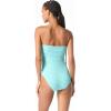 imageMichael Kors Womens Textured Stripe Bandeau One PieceTurquoise