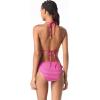 imageMichael Kors Womens Textured Stripe Muti Wear Bra TopWild Berry