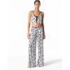 imageMichael Kors womens Monotone Floral Mesh Pull on PantWhite