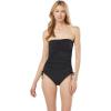 imageMichael Kors Swimwear Womens Standard Solid Shirred Bandeau One Piece Black