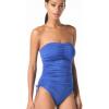 imageMichael Kors Womens Solid Shirred Bandeau One PieceBright Royal