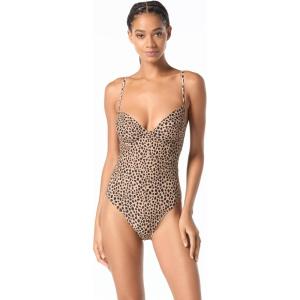 imageMichael Kors Womens Cheetah Print Underwire One PieceCaf